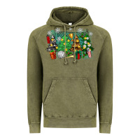 Vintage Olive christmas trees with volleyball Vintage Hoodie - Zillion Design Studio