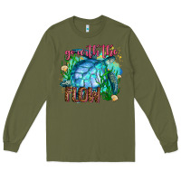 Army Green go with the flow Long Sleeve Tee - AdoDesignShop