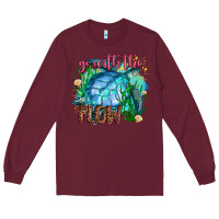 Burgundy go with the flow Long Sleeve Tee - AdoDesignShop