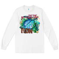 White go with the flow Long Sleeve Tee - AdoDesignShop