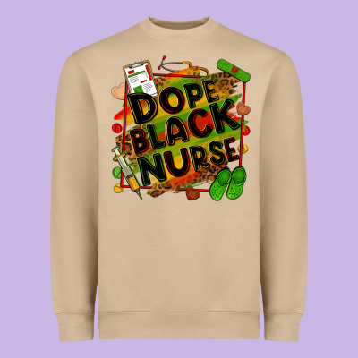 Dope Black Nurse Heavyweight Sweatshirt Designed By Zillion Design Studio