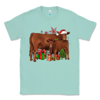 Seafoam Christmas Gelbvieh Classic Tee - JahusDesignShop