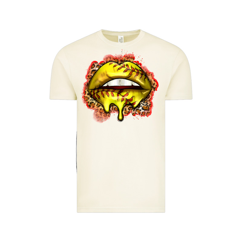 Softball Lips Vintage Tee by Zillion Design Studio | Teevron