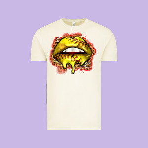 Softball Lips Vintage Tee Designed By Zillion Design Studio