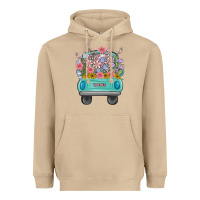 Mushroom truck with flowers malia Heavyweight Hoodie - MaliasSmallBusiness