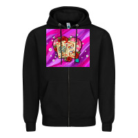Valentines Day Playing Cards And Pearl Watercolor Zipper Hoodie | Teevron