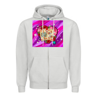 Dove Grey valentines day playing cards and pearl watercolor Zipper Hoodie - AdoDesignShop