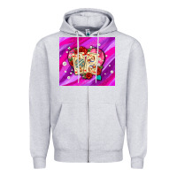 Heather Grey valentines day playing cards and pearl watercolor Zipper Hoodie - AdoDesignShop