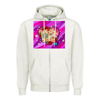 Oatmeal Heather valentines day playing cards and pearl watercolor Zipper Hoodie - AdoDesignShop