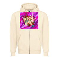 Sandshell valentines day playing cards and pearl watercolor Zipper Hoodie - AdoDesignShop