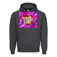 Smoke valentines day playing cards and pearl watercolor Zipper Hoodie - AdoDesignShop
