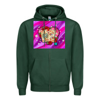 Sports Green valentines day playing cards and pearl watercolor Zipper Hoodie - AdoDesignShop
