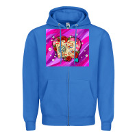 True Royal valentines day playing cards and pearl watercolor Zipper Hoodie - AdoDesignShop