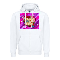 White valentines day playing cards and pearl watercolor Zipper Hoodie - AdoDesignShop