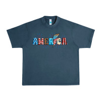 Midnight Navy Lightning bolt with America Urban Heavy Tee - Neo Western