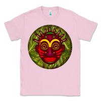 Bubblegum Pink african masks round earrings 4 Classic Tee - BundleAndBundleShop
