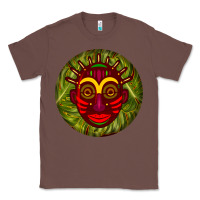 Chestnut african masks round earrings 4 Classic Tee - BundleAndBundleShop