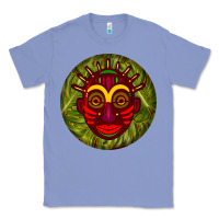 Colony Blue african masks round earrings 4 Classic Tee - BundleAndBundleShop