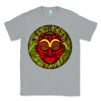 Heather Grey african masks round earrings 4 Classic Tee - BundleAndBundleShop
