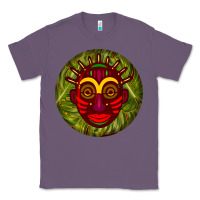 Lavender african masks round earrings 4 Classic Tee - BundleAndBundleShop