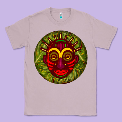 African Masks Round Earrings 4 Classic Tee Designed By Bundleandbundleshop