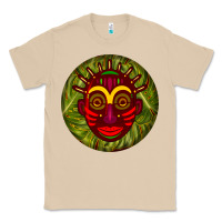 Mushroom african masks round earrings 4 Classic Tee - BundleAndBundleShop