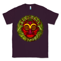 Plum african masks round earrings 4 Classic Tee - BundleAndBundleShop