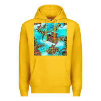 Lemon Mama Bear Hunting Fish With Leopard Seamless Pattern Premium Hoodie - BundleAndBundleShop