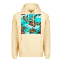 Pina Colada Mama Bear Hunting Fish With Leopard Seamless Pattern Premium Hoodie - BundleAndBundleShop