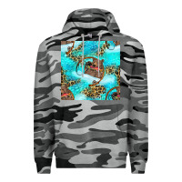 Slate Camo Mama Bear Hunting Fish With Leopard Seamless Pattern Premium Hoodie - BundleAndBundleShop