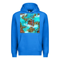 True Royal Mama Bear Hunting Fish With Leopard Seamless Pattern Premium Hoodie - BundleAndBundleShop