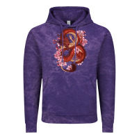 Cloud Purple red dragon and sakura cherry blossoms Vintage Hoodie - RanaPortraitStore