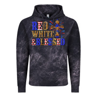 Cloud Black red white and blessed Vintage Hoodie - texasbilliewilder