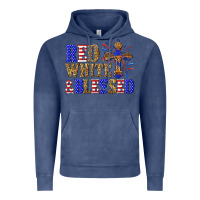 Vintage Denim red white and blessed Vintage Hoodie - texasbilliewilder