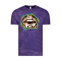 Cloud Purple soccer lips Vintage Tee - Zillion Design Studio