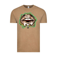 Vintage Coffee soccer lips Vintage Tee - Zillion Design Studio