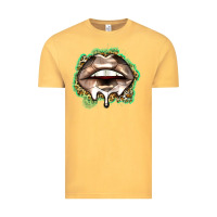 Vintage Mustard soccer lips Vintage Tee - Zillion Design Studio