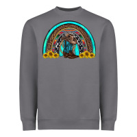 Storm western cowboy boots sunflowers rainbow Heavyweight Sweatshirt - RanaPortraitStore