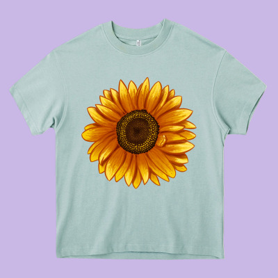 Soraya Sunflower Heavy Core Tee Designed By Lillyallendesigns