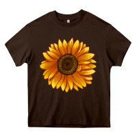 Chocolate Brown Soraya Sunflower Heavy Core Tee - LillyAllenDesigns