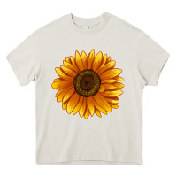 Cream Soraya Sunflower Heavy Core Tee - LillyAllenDesigns