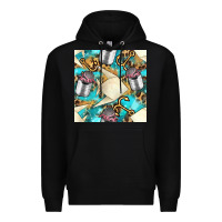 Paper Fish And Canned With Anchor Seamless Pattern Pbs Premium Hoodie | Teevron