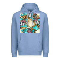 Colony Blue Paper Fish And Canned With Anchor Seamless Pattern Pbs Premium Hoodie - BundleAndBundleShop