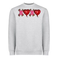 Heather Grey valentine's day xoxo heart balloon Heavyweight Sweatshirt - RanaPortraitStore