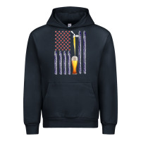 Navy American Flag Beer Urban Hoodie - Bettercallsaul