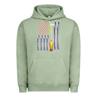 Pigment Oil Green American Flag Beer Urban Hoodie - Bettercallsaul