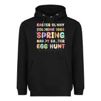 Black easter bunny spring Heavyweight Hoodie - MaliasSmallBusiness