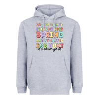 Heather Grey easter bunny spring Heavyweight Hoodie - MaliasSmallBusiness