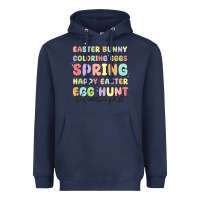 Navy easter bunny spring Heavyweight Hoodie - MaliasSmallBusiness