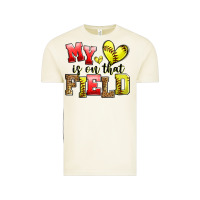My Heart Is On That Field Softball Vintage Tee | Teevron